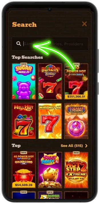 Searching for Money Train 3 slot in the casino game library