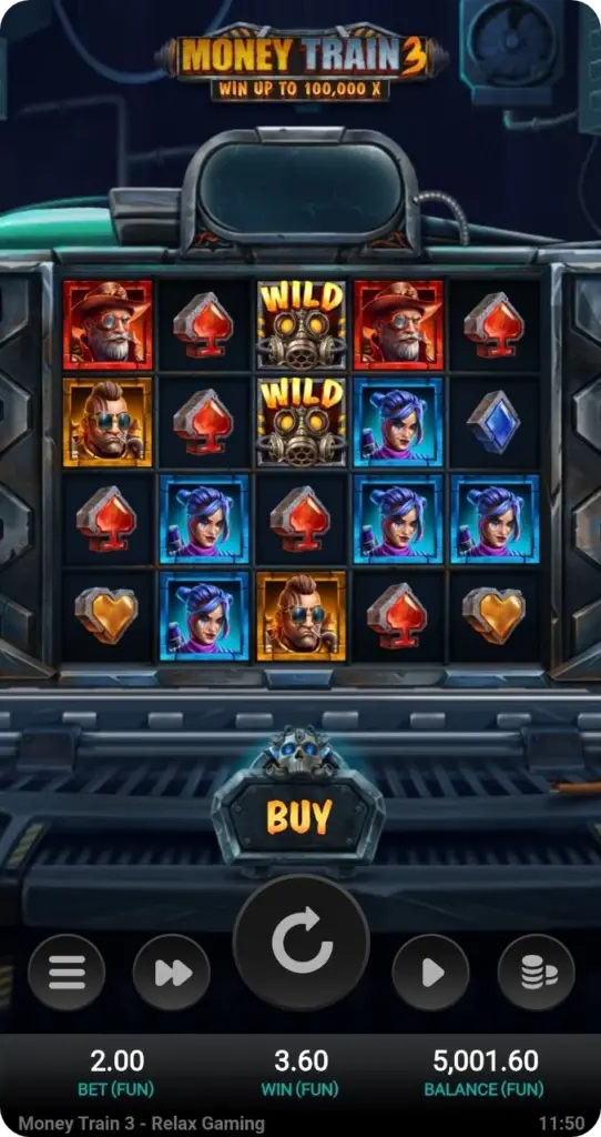 Money Train 3 slot gameplay on mobile
